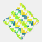 Geel groen abstract bedankdoosjes (Uitgevouwen)