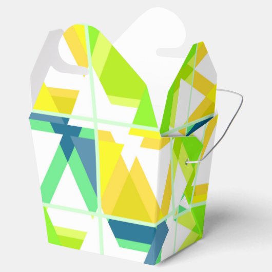 Geel groen abstract bedankdoosjes (Geopend)