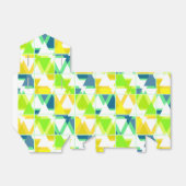 Geel groen abstract bedankdoosjes (Uitgevouwen)