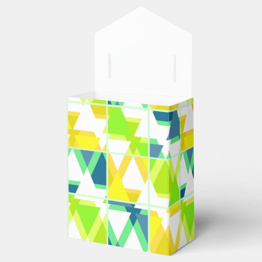 Geel groen abstract bedankdoosjes (Geopend)