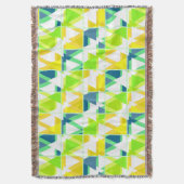 Geel groen abstract deken (Voorkant Verticaal)