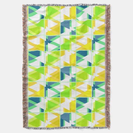 Geel groen abstract deken (Voorkant Verticaal)