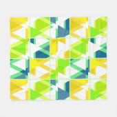 Geel groen abstract fleece deken (Voorkant (Horizontaal))
