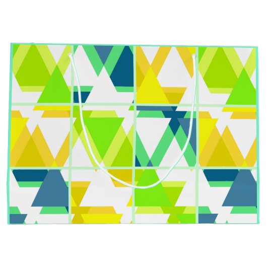 Geel groen abstract groot cadeauzakje (Achterkant)