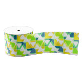 Geel groen abstract grosgrain lint (Spoel)