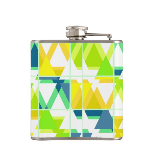 Geel groen abstract heupfles (Achterkant)