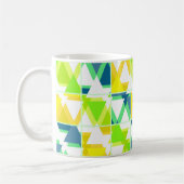 Geel groen abstract koffiemok (Links)