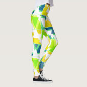 Geel groen abstract leggings (Rechts)
