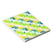 Geel groen abstract notitieblok (Schuin)
