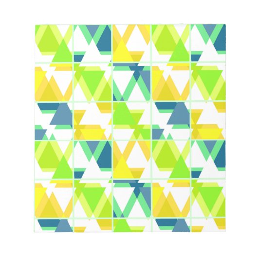 Geel groen abstract notitieblok (Voorkant)