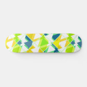 Geel groen abstract persoonlijk skateboard (Horizontaal)