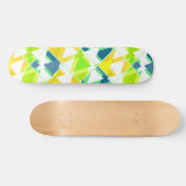 Geel groen abstract persoonlijk skateboard (Horizontaal)