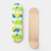 Geel groen abstract persoonlijk skateboard (Voorkant)