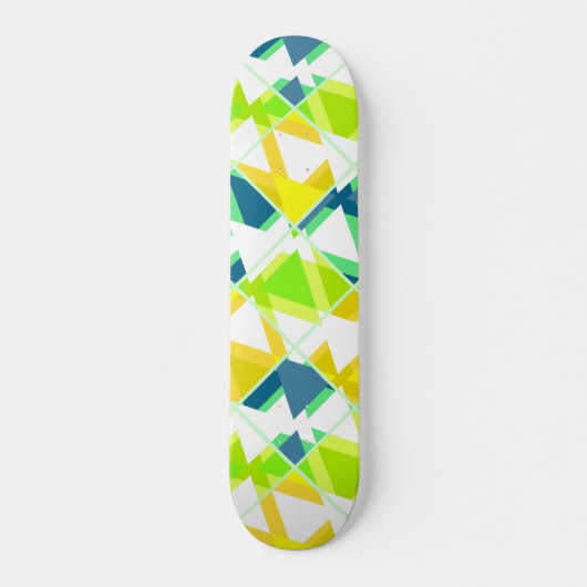 Geel groen abstract persoonlijk skateboard (Voorkant)