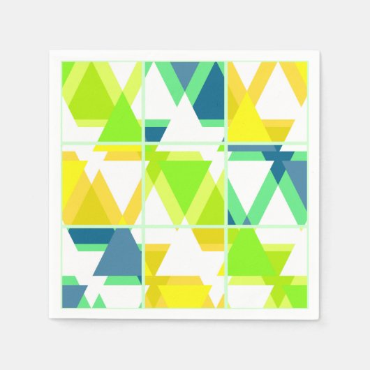 Geel groen abstract servetten (Voorkant)