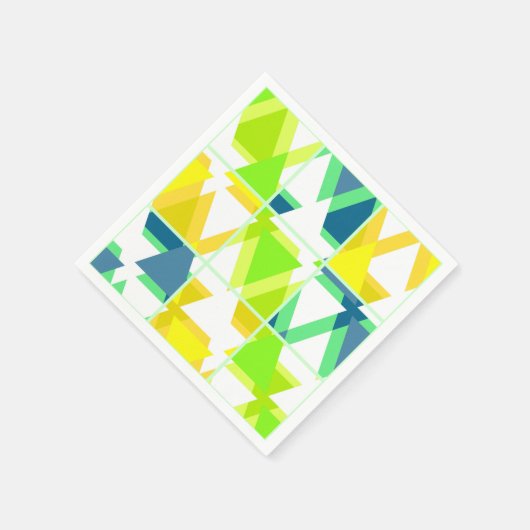 Geel groen abstract servetten (Hoek)