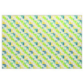 Geel groen abstract stof (Yard (91,4 cm))