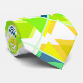Geel groen abstract stropdas (Opgerold)