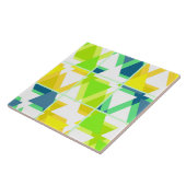 Geel groen abstract tegeltje (Zijkant)