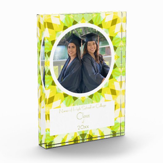 Geel Groen Afstuderen Foto Keepsake Gift (Links)