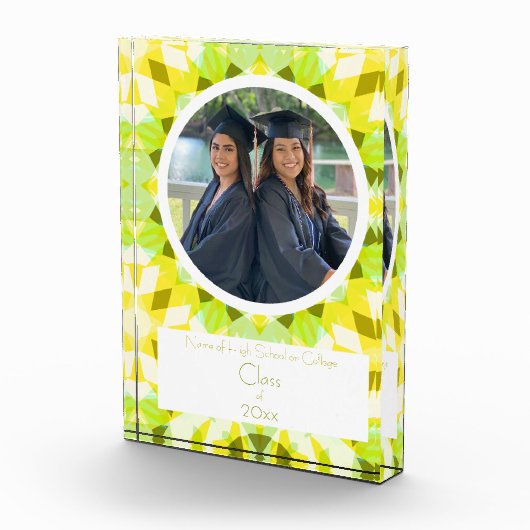 Geel Groen Afstuderen Foto Keepsake Gift (Rechts)