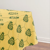  geel groen Barcelona-ventilatorpatroon Tafelkleed (Voorbeeld)