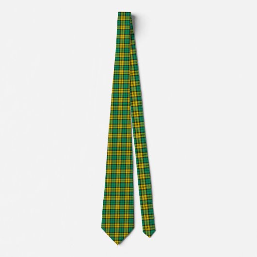 Geel Groen Blackwatch Campbell Tartan Plaid Stropdas (Voorkant)