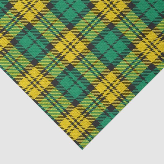 Geel Groen Blackwatch Campbell Tartan Plaid Tissuepapier (Detail)