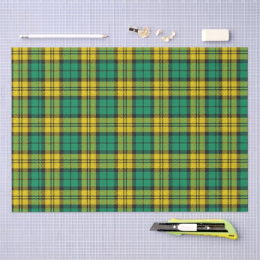 Geel Groen Blackwatch Campbell Tartan Plaid Tissuepapier (Craft)