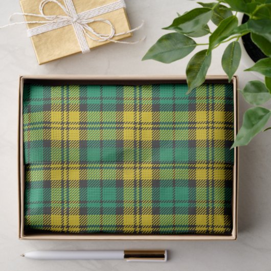 Geel Groen Blackwatch Campbell Tartan Plaid Tissuepapier (Geschenk)