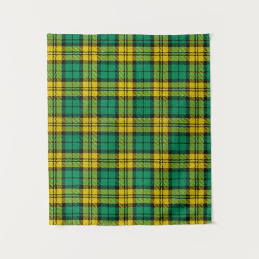 Geel Groen Blackwatch Campbell Tartan Plaid Wandkleed (Voorkant)
