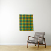 Geel Groen Blackwatch Campbell Tartan Plaid Wandkleed (In situ)