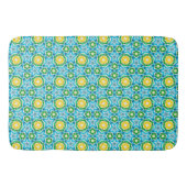Geel groen blauw Abstract Badmat (Voorkant)