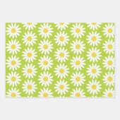 Geel Groen Blauw Daisy Inpakpapier Vel (Voorkant 2)