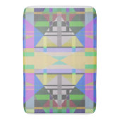 Geel Groen Blauw Paars Geometrisch Badmat (Voorkant Verticaal)