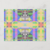 Geel Groen Blauw Paars Geometrisch Briefkaart (Voorkant)