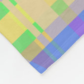 Geel Groen Blauw Paars Geometrisch Fleece Deken (Hoek)