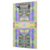 Geel Groen Blauw Paars Geometrisch Klembord (Links)