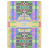 Geel Groen Blauw Paars Geometrisch Klembord (Achterkant)
