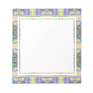 Geel Groen Blauw Paars Geometrisch Notitieblok