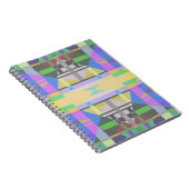 Geel Groen Blauw Paars Geometrisch Notitieboek (Rechterzijde)