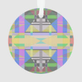 Geel Groen Blauw Paars Geometrisch Ornament (achterkant)