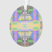 Geel Groen Blauw Paars Geometrisch Ornament (voorkant)