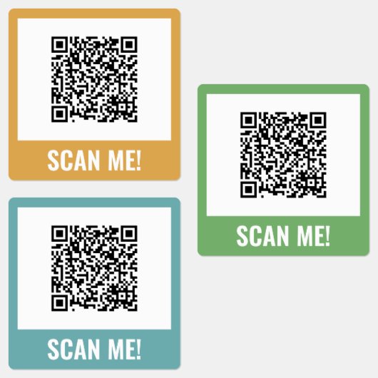 Geel Groen Blauw Scan me! QR-codelijsten Labels (Groep)