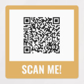 Geel Groen Blauw Scan me! QR-codelijsten Labels (Design 1)