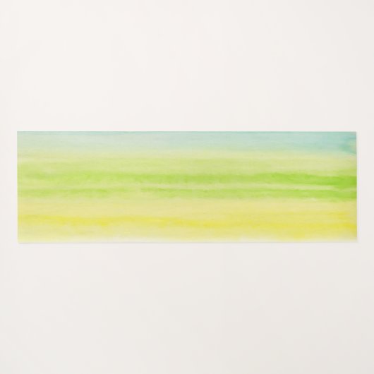 Geel Groen Blauw Vrolijk Pastel Yogamat (Achterkant (horizontaal))