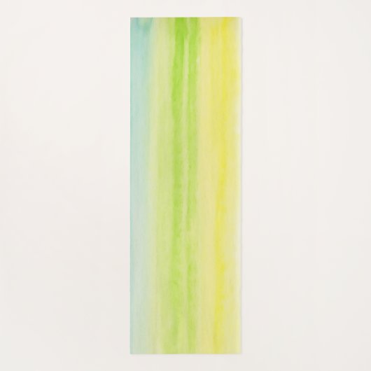 Geel Groen Blauw Vrolijk Pastel Yogamat (Achterkant)