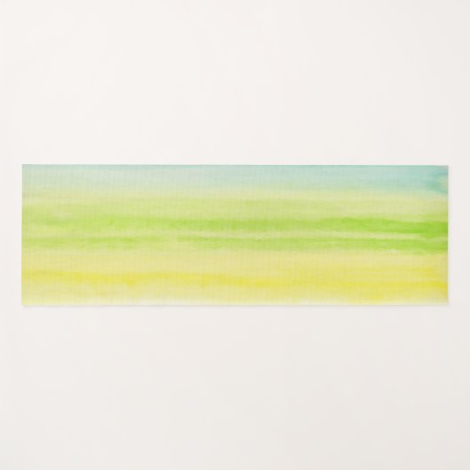 Geel Groen Blauw Vrolijk Pastel Yogamat (Voorkant (horizontaal))