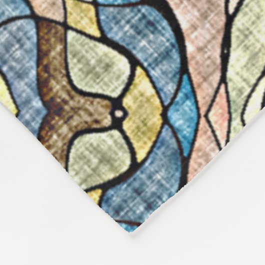 Geel Groen Blauwgroen Blauw Oranje Heup Bohemian A Fleece Deken (Hoek)