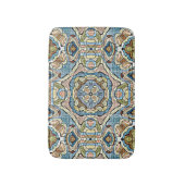 Geel Groen Blauwgroen Blauw Oranje Tribal Kunst Badmat (Voorkant Verticaal)